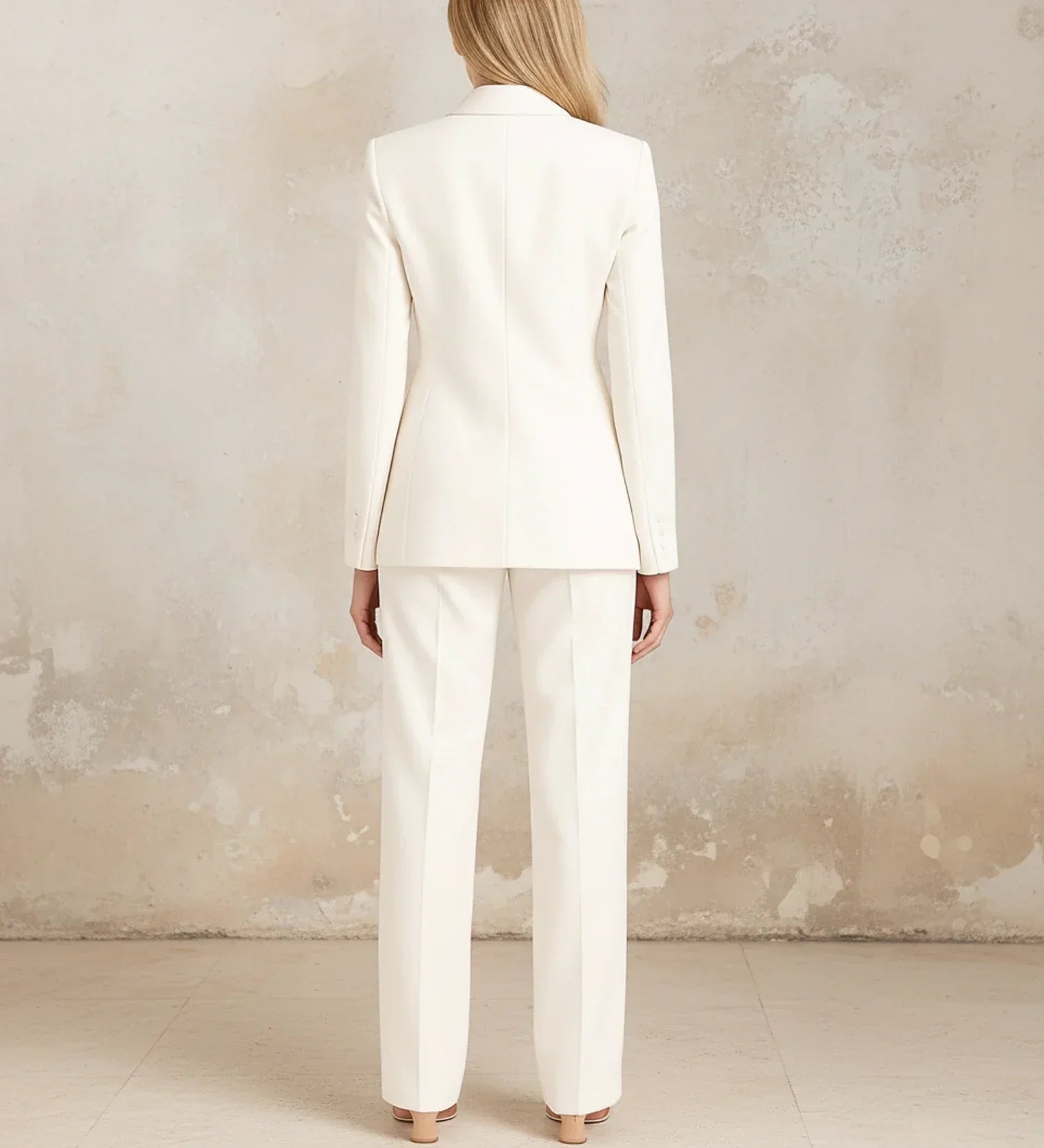 Women'S Chic Tailored Long Blazer Suit Set